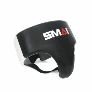 The Smai Boxer Groin Guard 2.0 offers durable cowhide leather protection with elasticized cotton and an adjustable Velcro closure for a secure, comfortable fit.